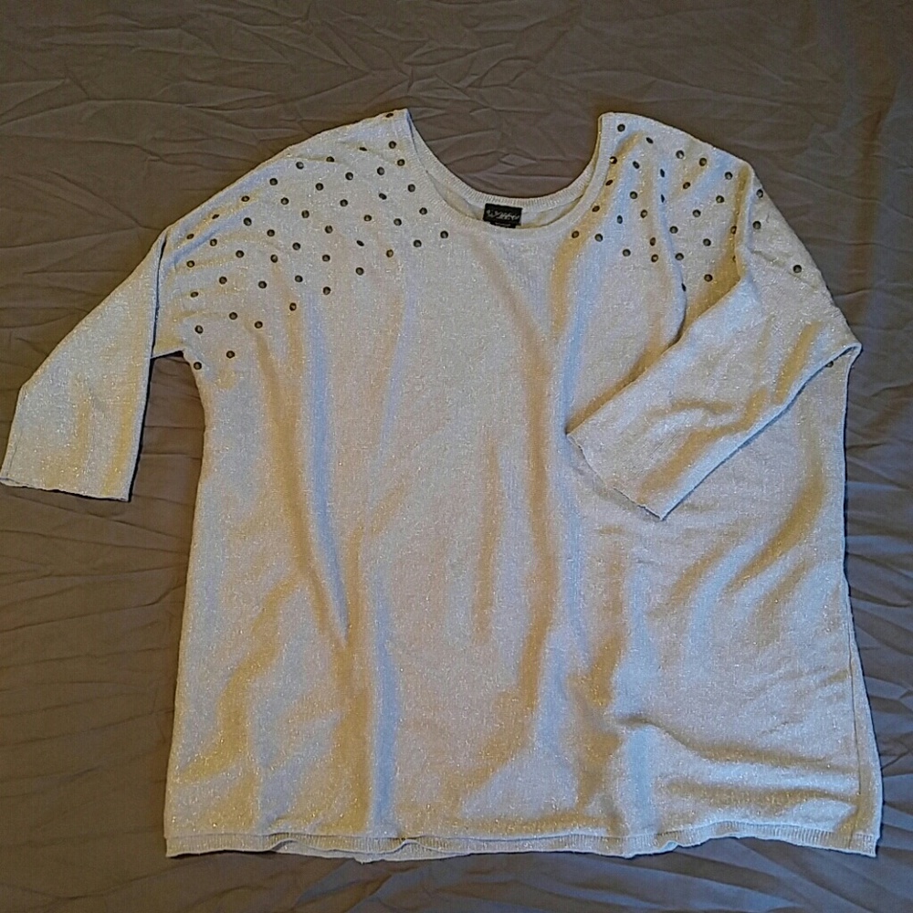 Studded Silver Sweater
