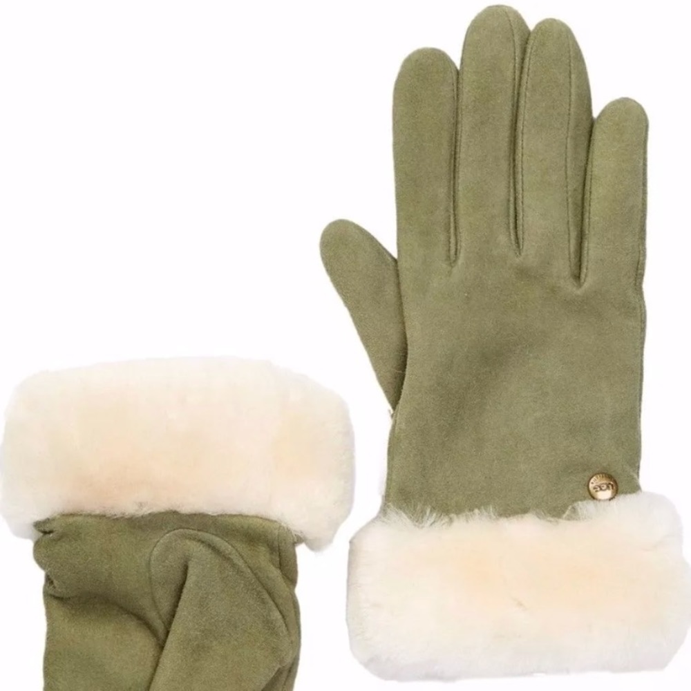 UGG AUSTRALIA WOMENS GLOVES WITH SHEARLING WRISTS