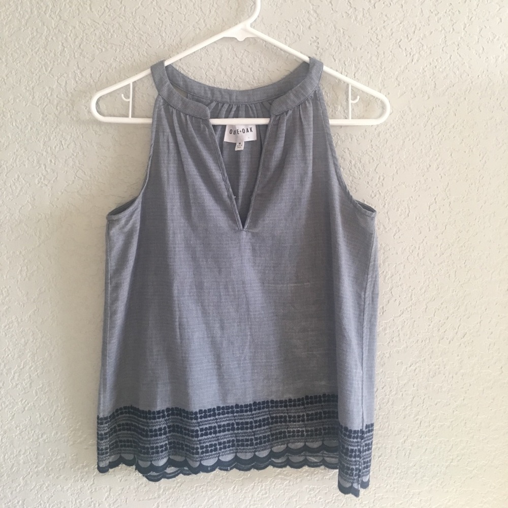 Olive + Oak chambray tank