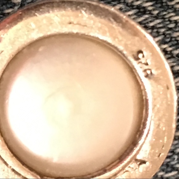 Mobe Pearl Drop Earrings in Sterling Silver - Picture 3 of 5