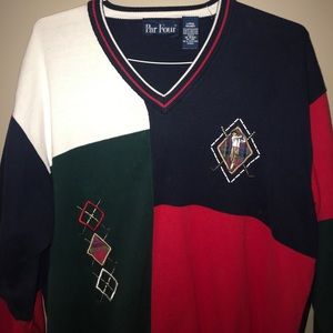 VTG Embroidered Golf Sweater