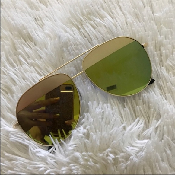 NEW 🥂 GILDED GOLD SUNNIES | REFLECTIVE GREEN - Picture 2 of 7