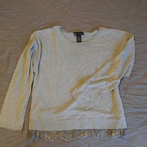 Grey lace sweater