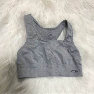 Gray sport bra