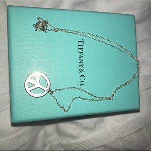 Tiffany and co. Peace sign necklace