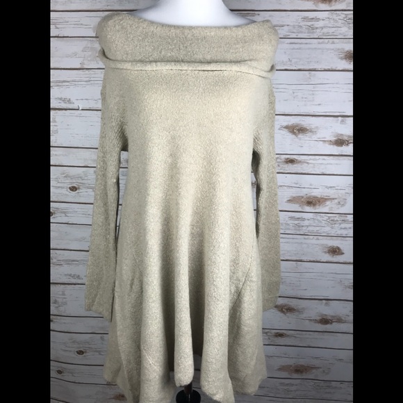 Off Shoulder Sweater- oatmeal - Picture 2 of 4