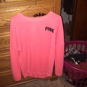 Pink Victoria secret crew neck sweatshirt