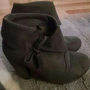 Gray booties