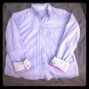 Fitted Blue Blouse Fitted Blue Blouse