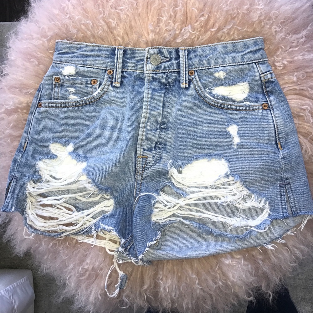 GRLFRND denim shorts from Revolve