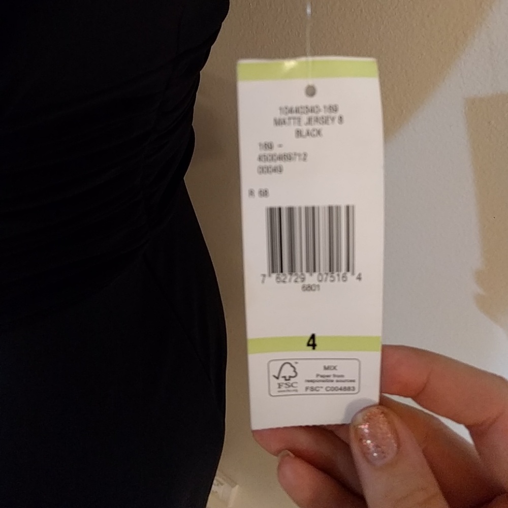 NWT Marilyn Monroe Style Black Matte Fit & Flare - Picture 2 of 3