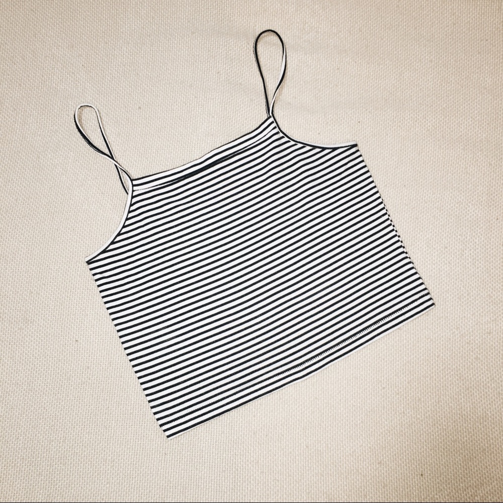 Stripped Cropped Tank Top
