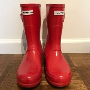 Hunter red boots size 8