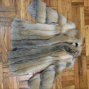 Vintage silver fox fur coat