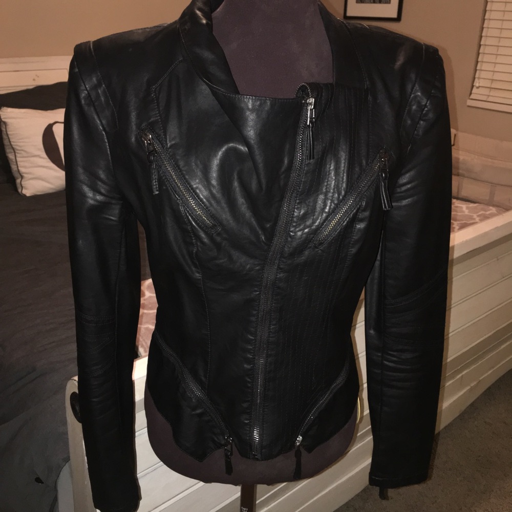 BLANKNYC black faux leather jacket