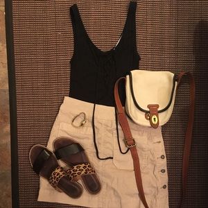 Corduroy Free People Buttoned Mini Skirt