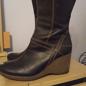 Knee High Timbaland Wedges