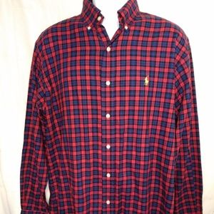 Ralph Lauren Long Sleeve Button Front Plaid Shirt
