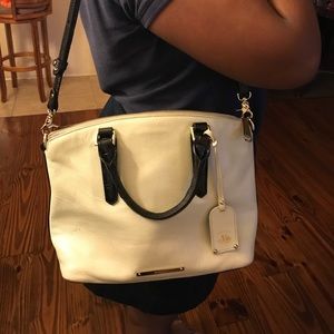 white iridescent purse