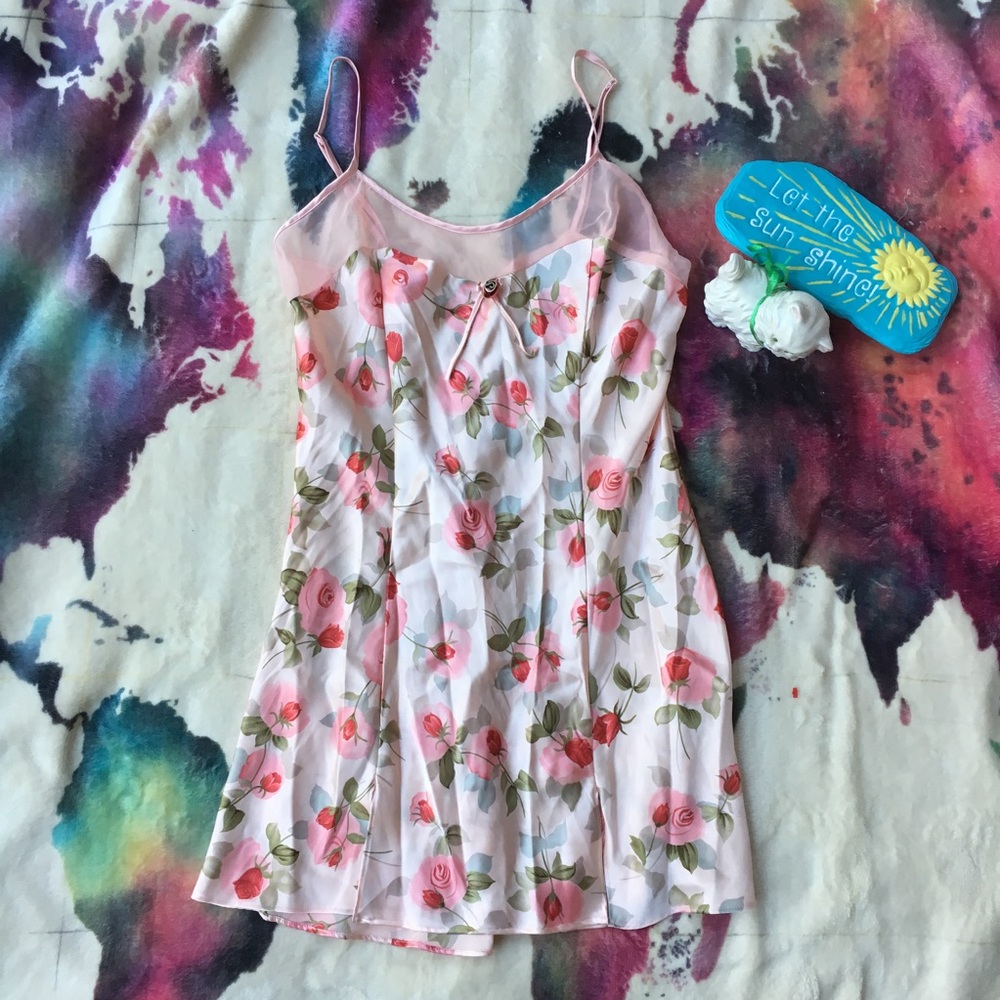 Vintage floral slip dress
