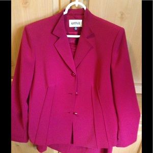 Kasper Cranberry 2pc. Skirt Suit - Size 10