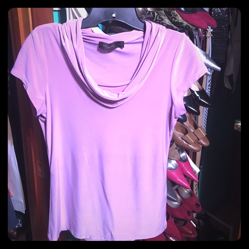 Gorgeous light purple cowl neck shirt