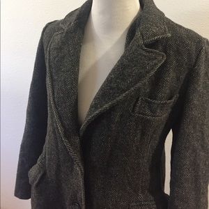 Vintage Larry Levine Wool Long Peacoat