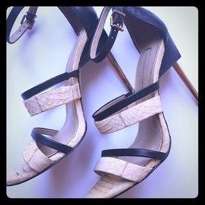 BCBG MAXAZRIA Osture Snakeskin high heels