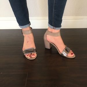 Tahari Grey Chunky Heel
