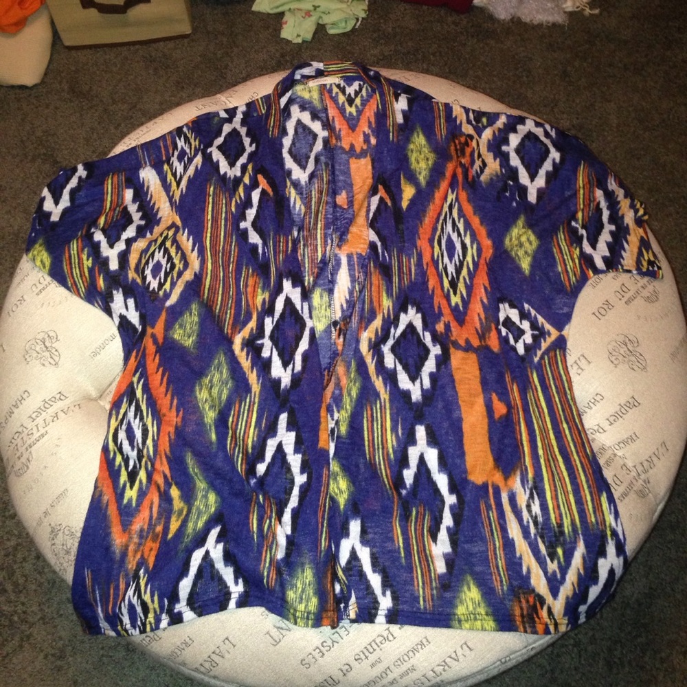 Millibon southwestern blue cardigan