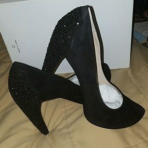 Black Suede emblished heels