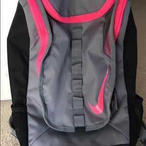 Nike gray/pink/black backpack