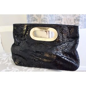 Michael Kors Python-Embossed Berkeley Clutch