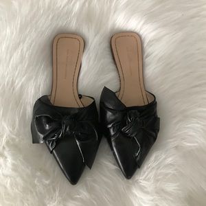 Bow flat mules Bow flat mules
