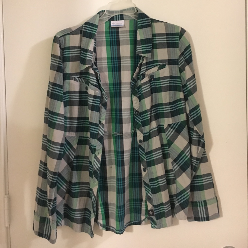 Columbia plaid button down