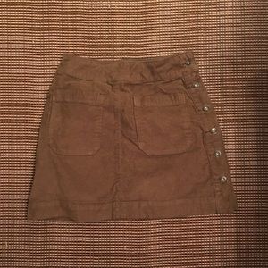 Corduroy Free People Buttoned Mini Skirt