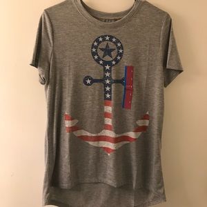 Short sleeve American flag anchor t shirt
