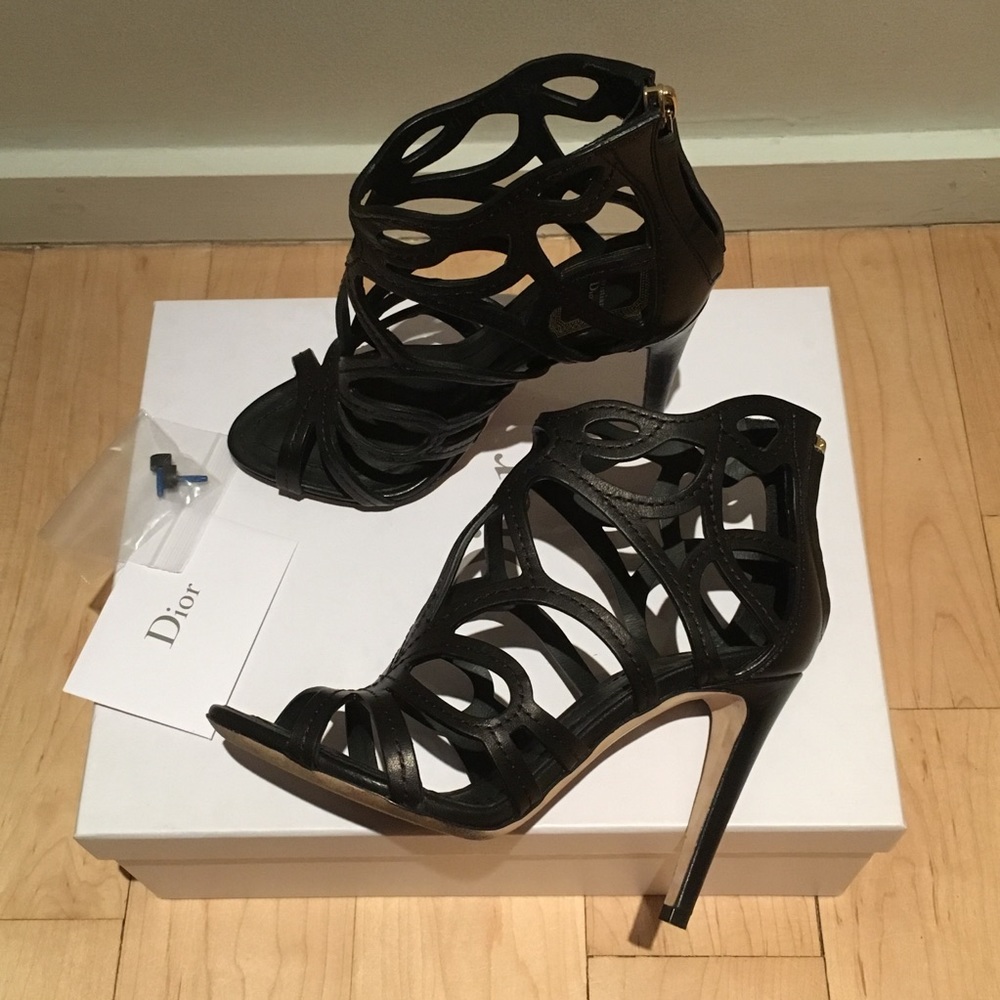 Dior paradis high heel sandal size 35.5 black