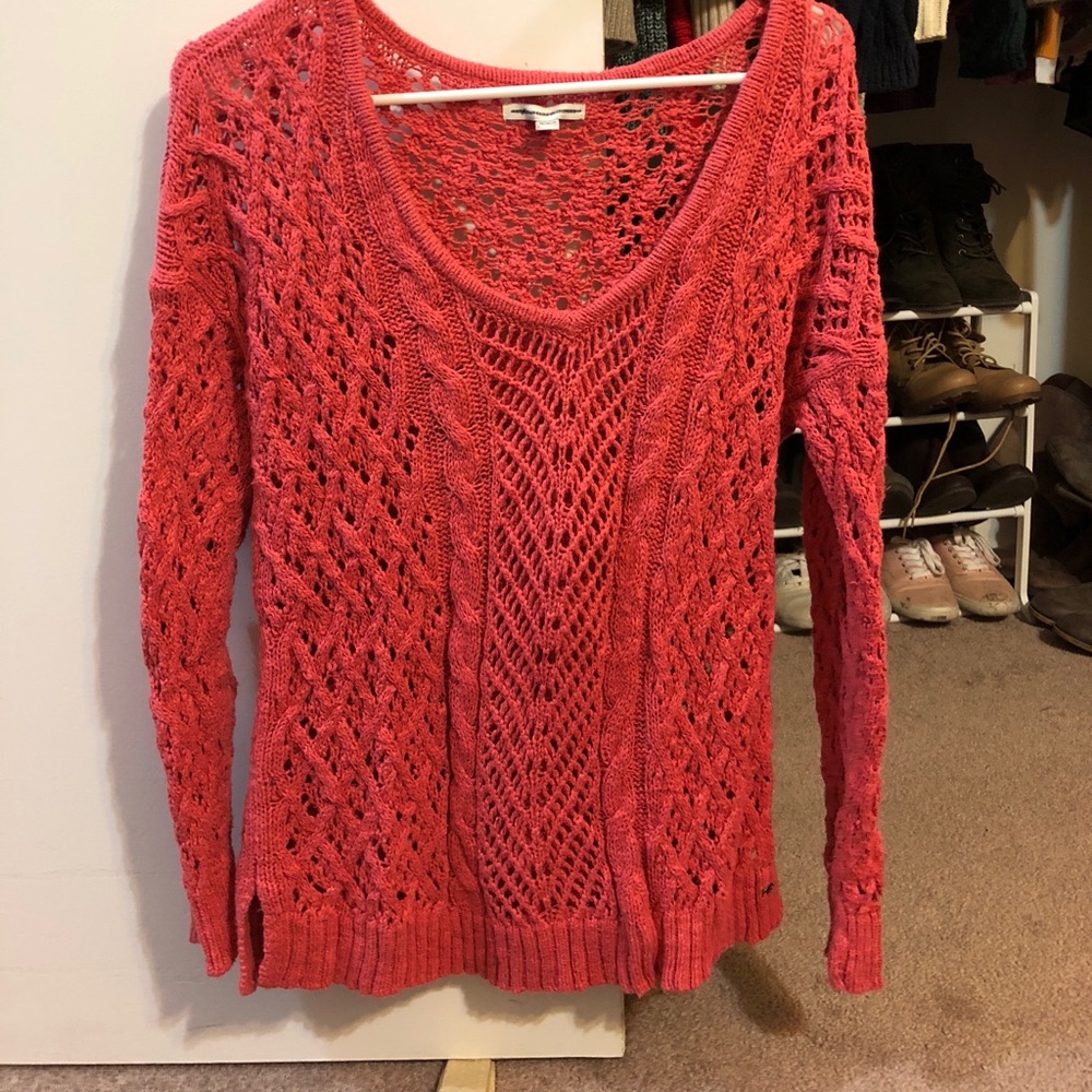 Pink American Eagle Knit Sweater