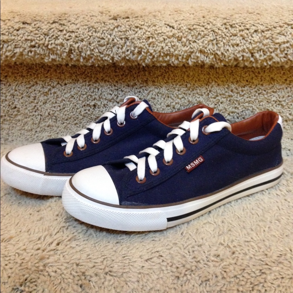 MSMG shoes sneakers blue brown 7