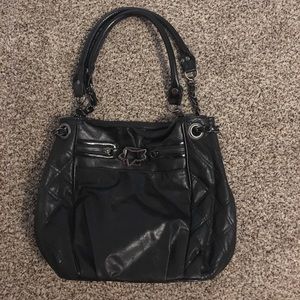 Fox black vegan leather purse.