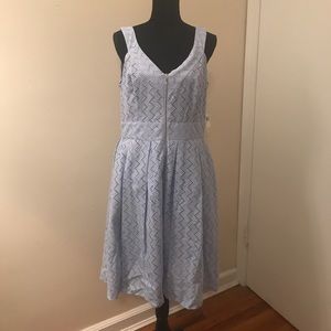 NWT Crochet Baby Blue Fit and Flare Dress 14