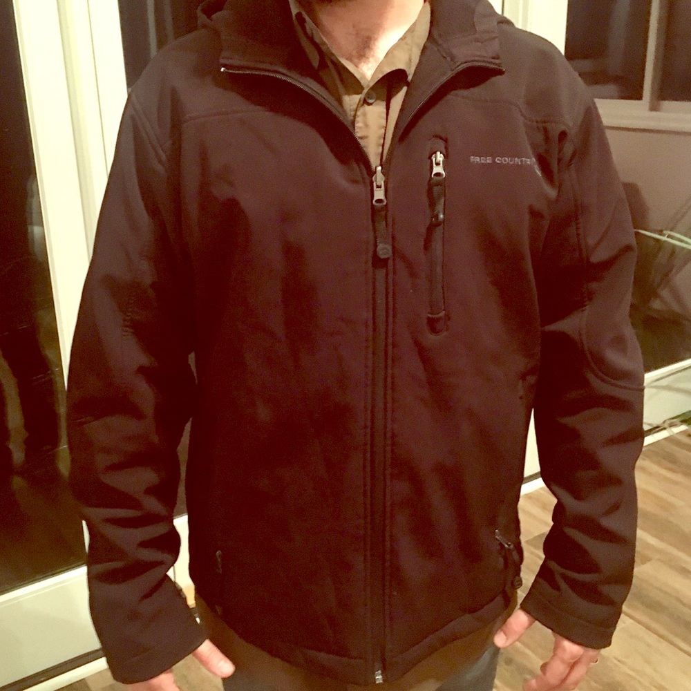 Men's outdoor 3 in 1 hooded winter jacket