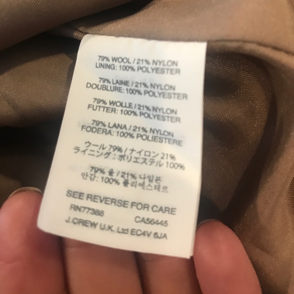 ❌SOLD ❌ J. Crew Stadium Cloth Topcoat size 8 - Picture 6 of 8