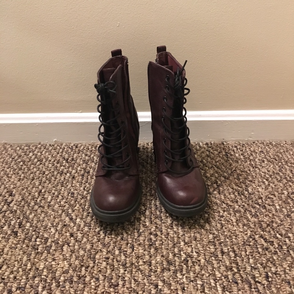 H&M heeled Combat boots