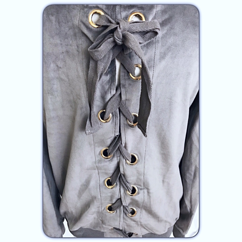 Stunning Softest Sweatshirt Ever LaceUp Back sold - Picture 5 of 6
