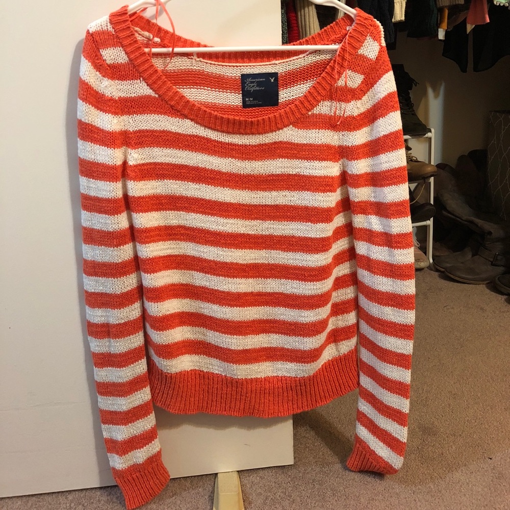 Striped American Eagle Knit Sweater