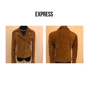Express leather blazer