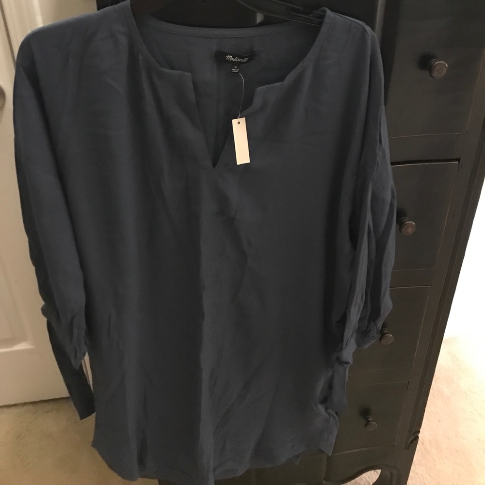 Madewell du jour tie-sleeve tunic dress