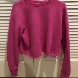 American Eagle pink cropped sweater